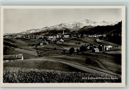 9103 Schwellbrunn - Gesamtansicht mit Säntis