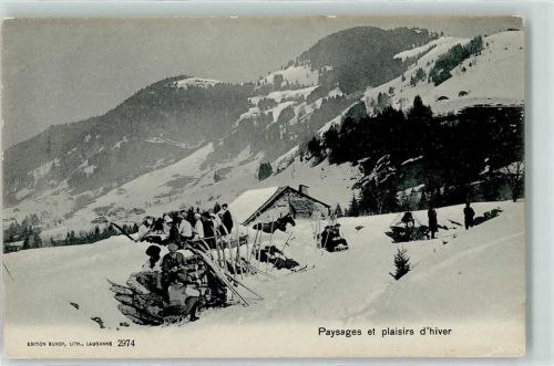 Paysages et plaisir d hiver Motiv Schweiz Gebrauchsspuren