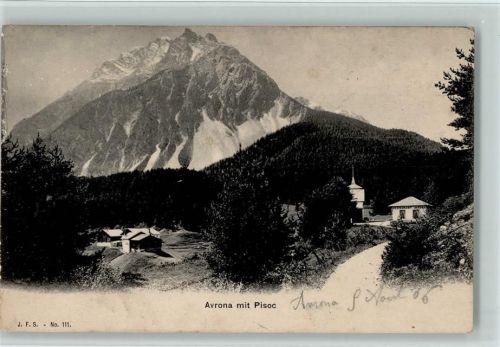 Piz Pisoc 1906 - Avrona mit Pisoc