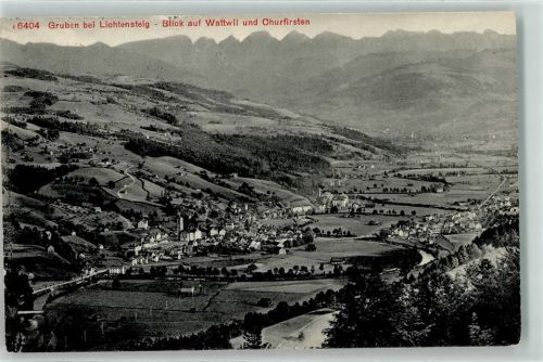 9620 Lichtensteig 1916 - Gruben Wattwil Churfirsten
