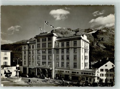 7500 St. Moritz 1959 Foto AK Hotel Schweizerhof Luftpost