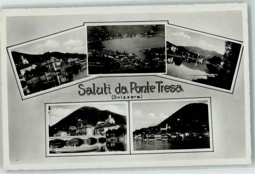 6988 Ponte Tresa - Saluti da Ponte Tresa 5-Bildkarte