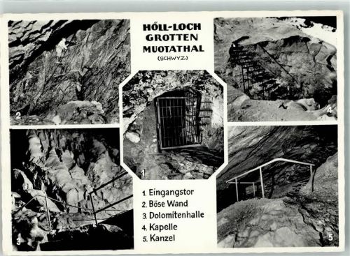 6436 Muotathal Foto AK Höll-Loch Grotten Foto von Matt