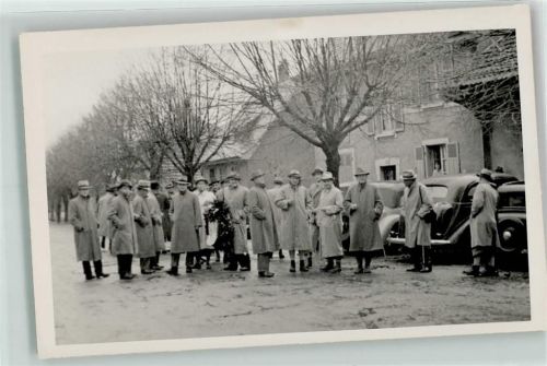 Privatfoto AK Männergruppe in Mantel und Hut
