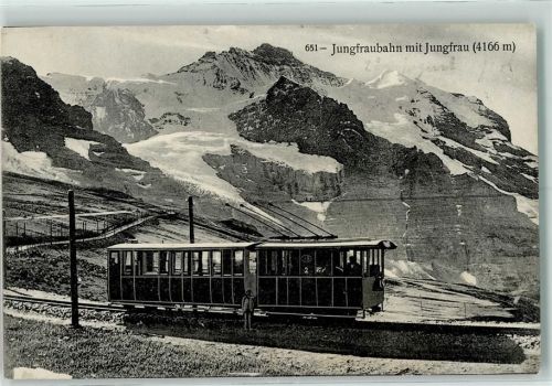 Jungfraubahn Gebrauchsspuren Jungfraubahn mit Jungfrau