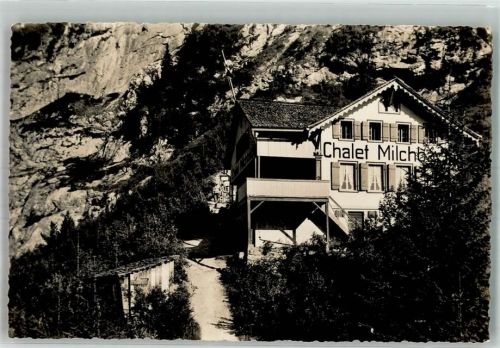 3818 Grindelwald Foto AK Pension Milchbach