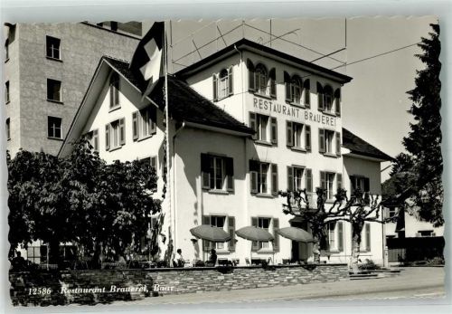 6340 Baar Foto AK Gasthaus Brauerei