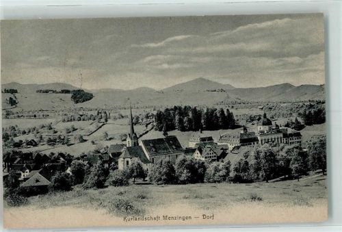 6313 Menzingen 1906 Gebrauchsspuren Kurlandschaft Menzingen-Dorf