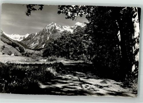 7250 Klosters 1953 Foto AK Hüttenstempel Skihaus Klosterser Schwendt