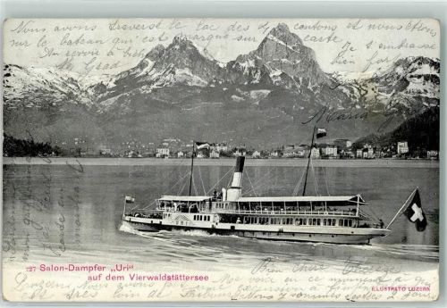 6440 Vierwaldstättersee 1905 - Salon Dampfer Uri