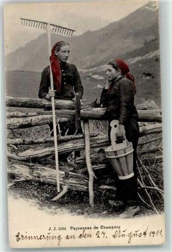 1874 Champéry - Bäuerinnen