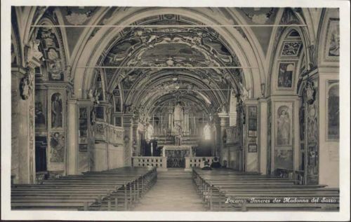 um 1930/40 - Locarno, Inneres der Madonna del Sasso, Kanton Tessin, Schweiz,Edition Guggenheim & Co. AKU1