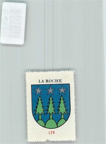 1634 La Roche FR - Vignette Wappen Kaffee Hag ca 1920-1940 Tannenbaum