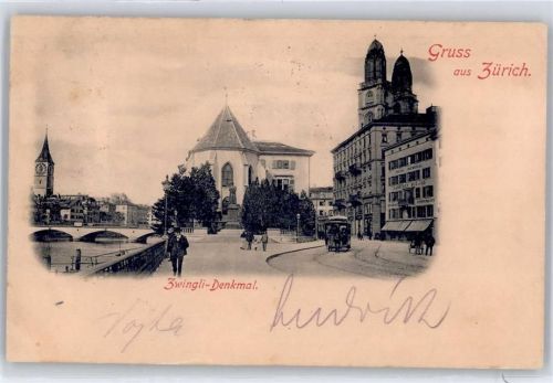 8000 Zürich - Rösslitram, Zwingli-Denkmal