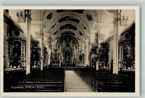 6390 Engelberg Foto AK Kirche innen