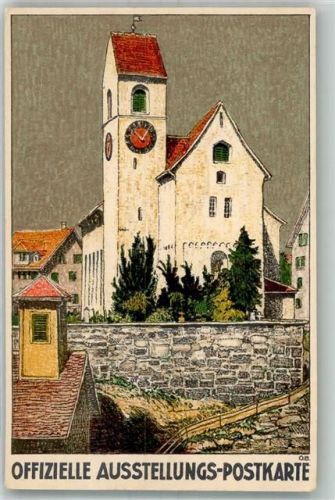 8340 Hinwil Künstlersteindruck Ausstellung Industrie und Gewerbe 1911 Kirche