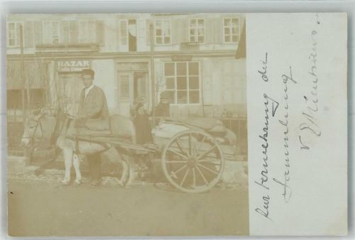 6442 Gersau Foto AK Esel- Karren Geschäft