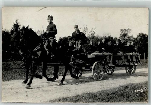 Soldatentransport Pferdegespann Militär Schweiz Gebrauchsspuren