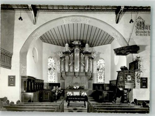 3714 Frutigen Foto AK Kirchenorgel