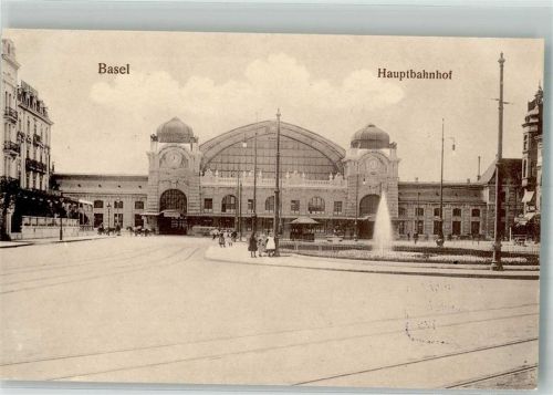 Basel Bâle Hauptbahnhof Bahnhof Schweiz Foto AK