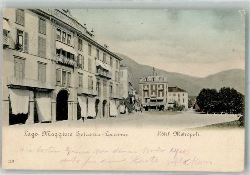 6600 Locarno Foto AK Hotel Metropol Feldpost Bataillon 26
