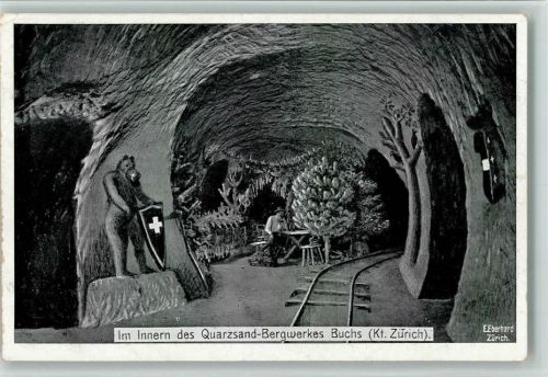 8107 Buchs ZH - Im Innern des Quarzsand-Bergwerks Buchs