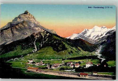 3718 Kandersteg Foto AK Bahnhof