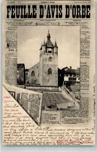 1350 Orbe 1902 Zeitungs AK Feuille d´Avis d´Orbe