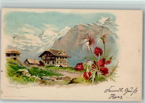 Wengernalp 1900 Lithographie