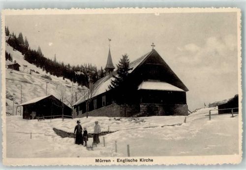 3825 Mürren Gebrauchsspuren Englische Kirche Winter