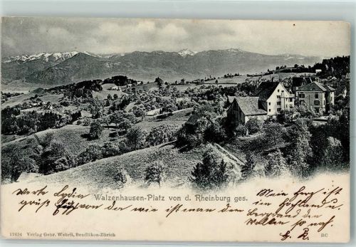9428 Platz Walzenhausen 1905 - von der Rheinburg gesehen