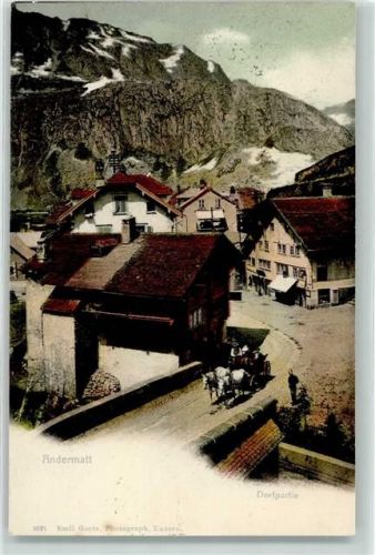 6490 Andermatt 1908 - Pferdekutsche