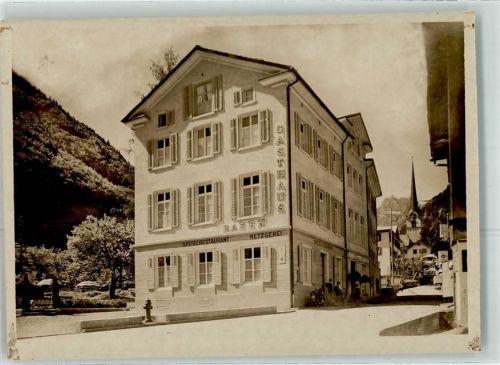 8783 Linthal - Hotel u. Metzgerei z. Raben Hydrant Motorrad