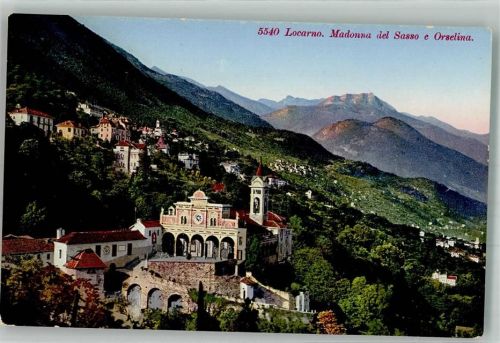 6600 Locarno Foto AK Kirche Madonna del Sasso e Orselina
