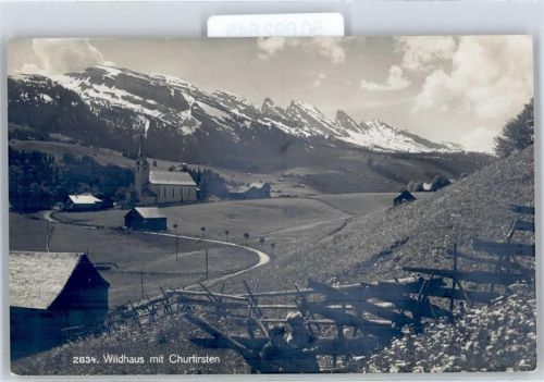 9658 Wildhaus - Kirche, Churfirsten