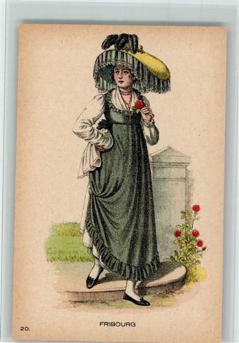 Nr. 20 - Fribourg - Serie Alte Original Schweizer Trachten , gute Erhaltung Tracht Schweiz