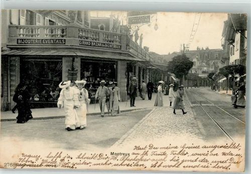 1820 Montreux 1907 - Geschäft Bijouterie Eventails Grand Bazar