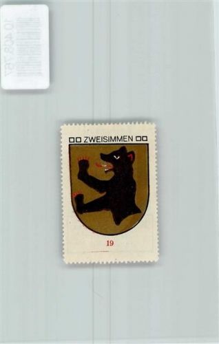 3770 Zweisimmen - Vignette Wappen Kaffee Hag ca 1920-1940 Bär