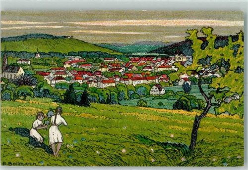 8400 Winterthur Künstlersteindruck Blick vom Brühlberg sign E. Bollmann