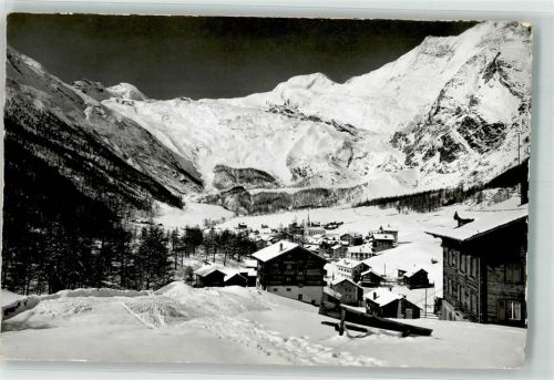 3906 Saas-Fee Foto AK Winter Allalinhorn Alphubel Foto Gyger