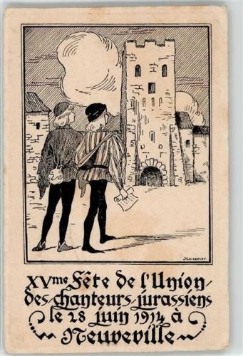 2520 La Neuveville 1914 Radierung