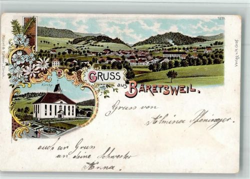 8344 Bäretswil 1899 BOAKC Lithographie