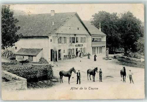 Col de la Tourne 1907 - Hotel de la Tourne Pferd