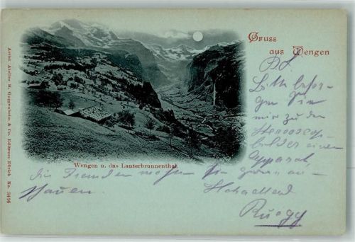 3823 Wengen 1905 Mondschein
