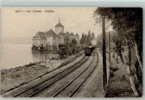 Chillon Chateau - Lac Leman Eisenbahn