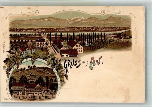 8804 Au ZH BOAKC Hotel Schiff Lithographie