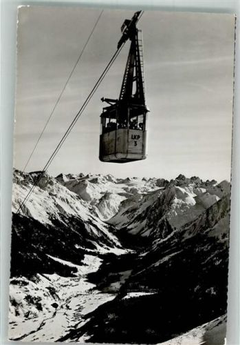 7250 Klosters Foto AK Seilbahn Silvrettagruppe Winter