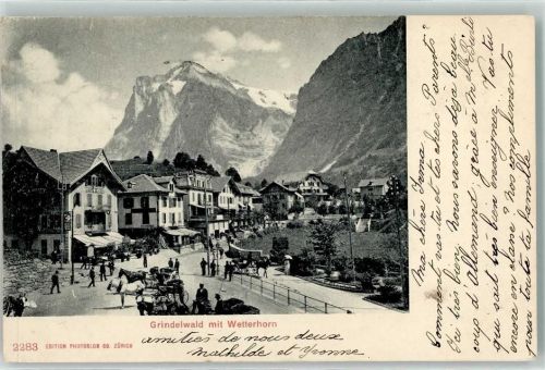 3818 Grindelwald 1902 - Wetterhorn Pferdekutschen