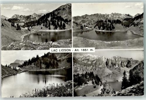 1862 Les Mosses Ormont-Dessous Foto AK Lac Lioson Ort lt. Stempel