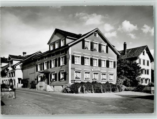 9500 Wil SG - Wirtshaus zum Scheidweg Wegweiser St. Gallen